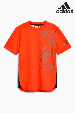 adidas Red Print Performance T-Shirt